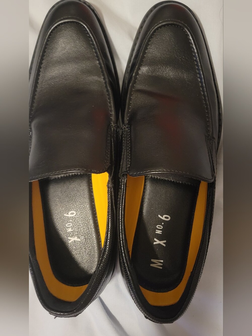 Mix No. 6 Black Leather Slip-On Loafers